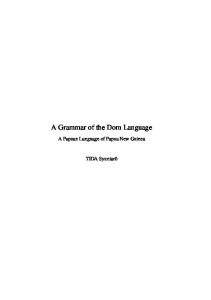 A Grammar of the Dom Language