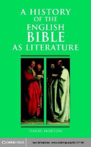 A History of the English Bible as Literature (2000) (A History of the Bible as Literature)