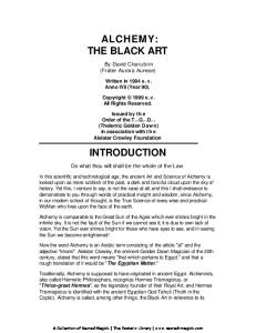 Alchemy - The Black Art