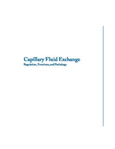 Capillary Fluid Exchange: Regulation, Functions, and Pathology