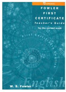 First Certificate English Course: Teacher's Book (FCE)