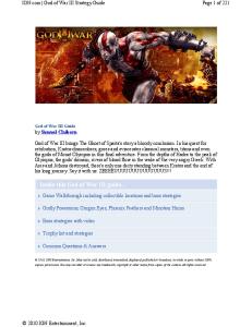 God of War III Signature Series Strategy Guide (Signature Series Guide)