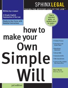 How to Make Your Own Simple Will