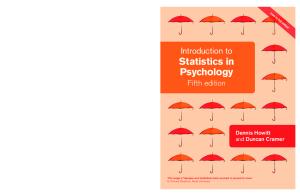 Introduction to Statistics in Psychology, 5th Edition
