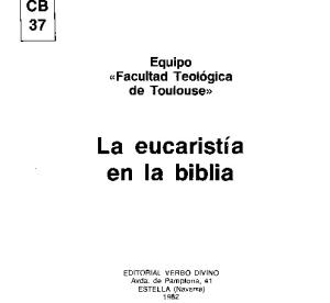 La Eucaristía en la Biblia