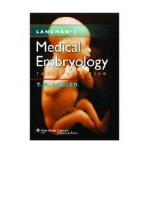 Langman's Medical Embryology, 12th Edition