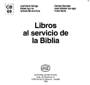 Libros al Servicio de la Biblia