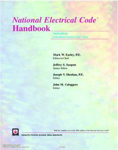 National Electrical Code Handbook (Usa)