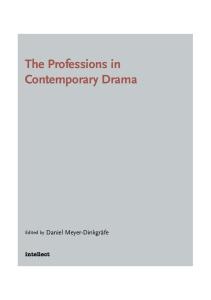 Professions in Contemporary Drama (Theatre Studies)