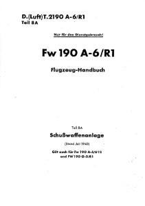 R1.Flugzeug-Handbuch. Teiil 8A - Schubwaffenanlage Часть: 8 A