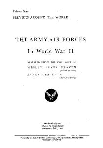 The Army Air Forces in World War II Volume Seven