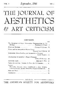The Journal of Aesthetics and Art Criticism, Vol. 5, No. 1 (Sep., 1946)