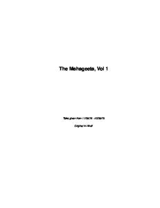 The Mahageeta, Vol 1